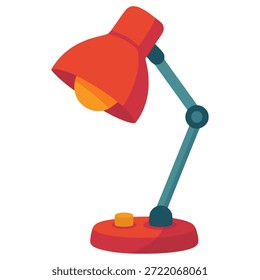 table lamp lighting decoration flat color vector illustration template design