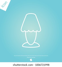 Table lamp line icon