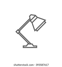 Icono de línea de lámpara de mesa.