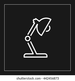 table lamp line icon