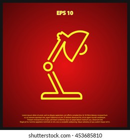 table lamp line icon