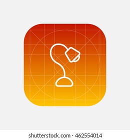 table lamp line icon