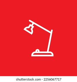 Icono de línea de lámpara de tabla, recurso gráfico de interfaz de aplicación, ilustración vectorial.