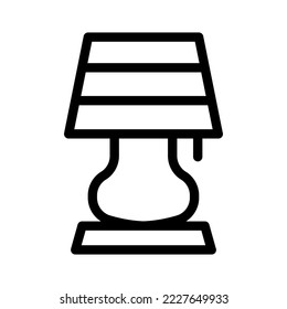 ilustración de icono de línea de lámpara de mesa vectorial