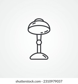 Table lamp line icon. reading lamp outline icon.