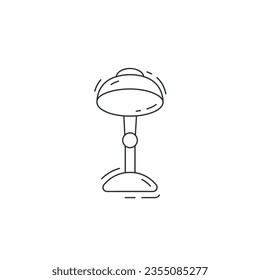 Table lamp line icon. reading lamp thin line icon.