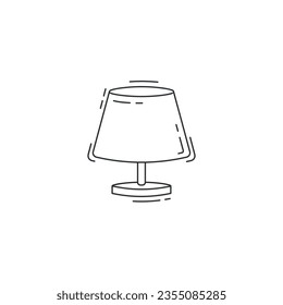 Table lamp line icon. reading lamp thin line icon.