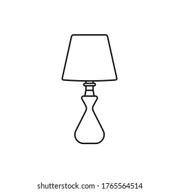 table lamp line icon vector simple design