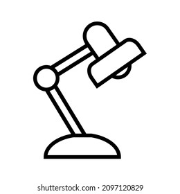 Table lamp line icon, vector logo isolated on white background