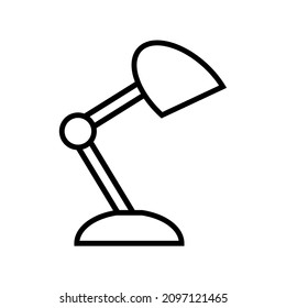 Table lamp line icon, vector logo isolated on white background
