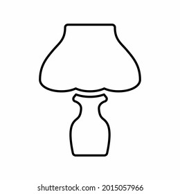 Table Lamp - Line Style.drawing project.sketching object.vector Illustration.Editable stroke

