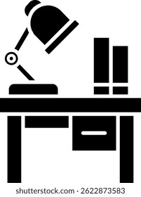 Table lamp Line vector Icon Design
