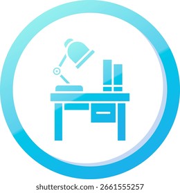 Lámpara de mesa Línea de Vector Icon Design