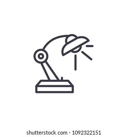 Table lamp linear icon concept. Table lamp line vector sign, symbol, illustration.