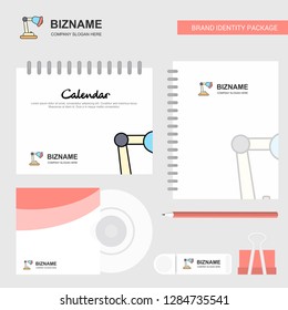 Table lamp  Logo, Calendar Template, CD Cover, Diary and USB Brand Stationary Package Design Vector Template