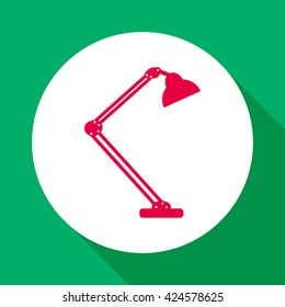 
Table lamp. 
Modern desk lamp vector icon.