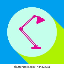 
Table lamp. 
Modern desk lamp vector icon.