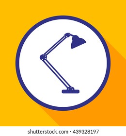 
Table lamp. 
Modern desk lamp vector icon.