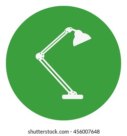 Table lamp. Modern desk lamp vector icon.