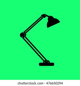 Table lamp. Modern desk lamp vector icon.