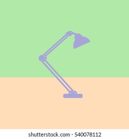 
Table lamp. 
Modern desk lamp vector icon.