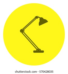 Table lamp. Modern desk lamp vector icon.
