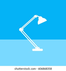 
Table lamp. 
Modern desk lamp vector icon.
