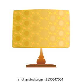 Lámpara de mesa. Moderno diseño minimalista de antorchas. Estilo de caricatura. Objeto aislado en fondo blanco. Vector.