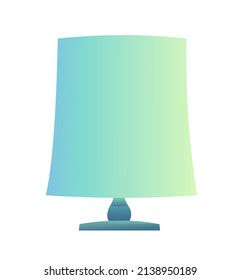 Table lamp. Modern minimalist torchere design. Cartoon style. Object isolated on white background. Vector.