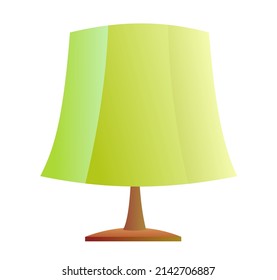 Lámpara de mesa. Moderno diseño minimalista de antorchas. Estilo de caricatura. Objeto aislado en fondo blanco. Vector.