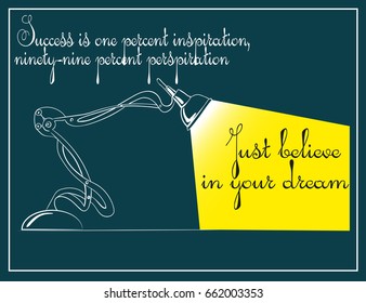 Table lamp. Motivation.