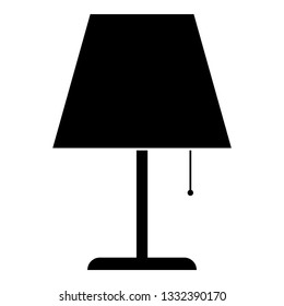 Table lamp Night lamp Clasic lamp icon black color vector illustration flat style simple image