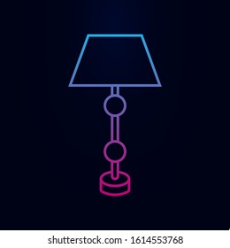 Table lamp nolan icon. Simple thin line, outline vector of web icons for ui and ux, website or mobile application
