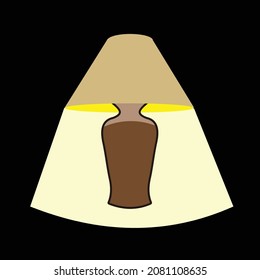 table lamp on vector design