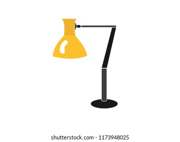 A table lamp on a white background. A vector illustration of a home lamp with a switch. Light in the house.