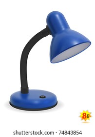 Table lamp on white background