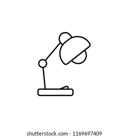 Table lamp outline icon. Simple vector for UI and UX, website or mobile application on white background