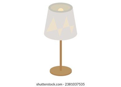 table lamp and pattern on the lampshade