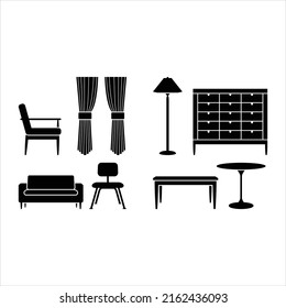 Table Lamp Room Icon Symbol Vector Slogan Design