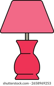 table lamp with rounded base illustration
