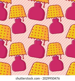table lamp seamless pattern vector illustration 