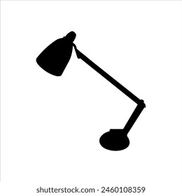 Table lamp silhouette isolated on white background. Table lamp icon vector illustration design.