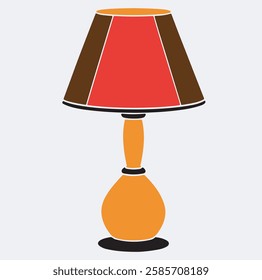 a table lamp silhouette vector art illustration