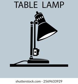 a table lamp silhoutte vector illuatration