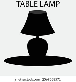 a table lamp silhoutte vector illustratio