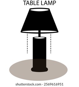 a table lamp silhoutte vector illustration