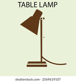 a table lamp silhoutte vector illustration