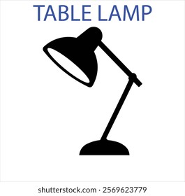 a table lamp silhoutte vector illustration 