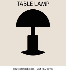 a table lamp silhoutte vector illustration 