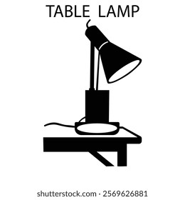 a table lamp silhoutte vector illustration